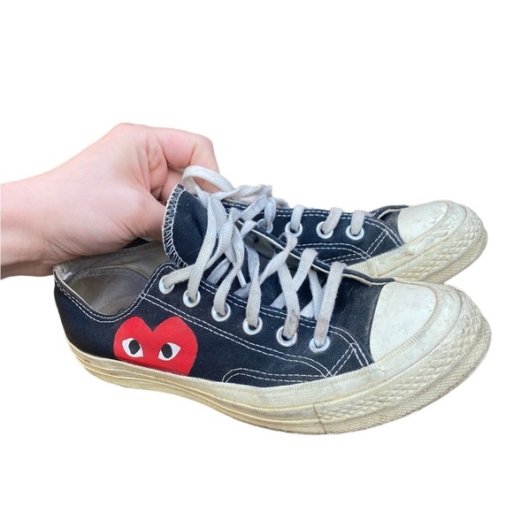 Commes Des Garçons Converse Low Sneakers Size 7 - Picture 1 of 15